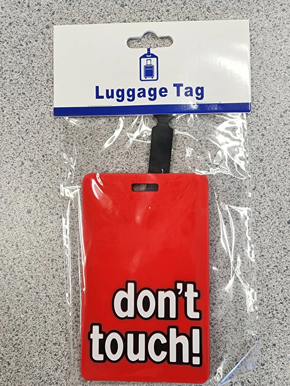 NWT Funny Red Luggage Tag Don't Touch Suitcase Travel Bag ID Identifier Accent